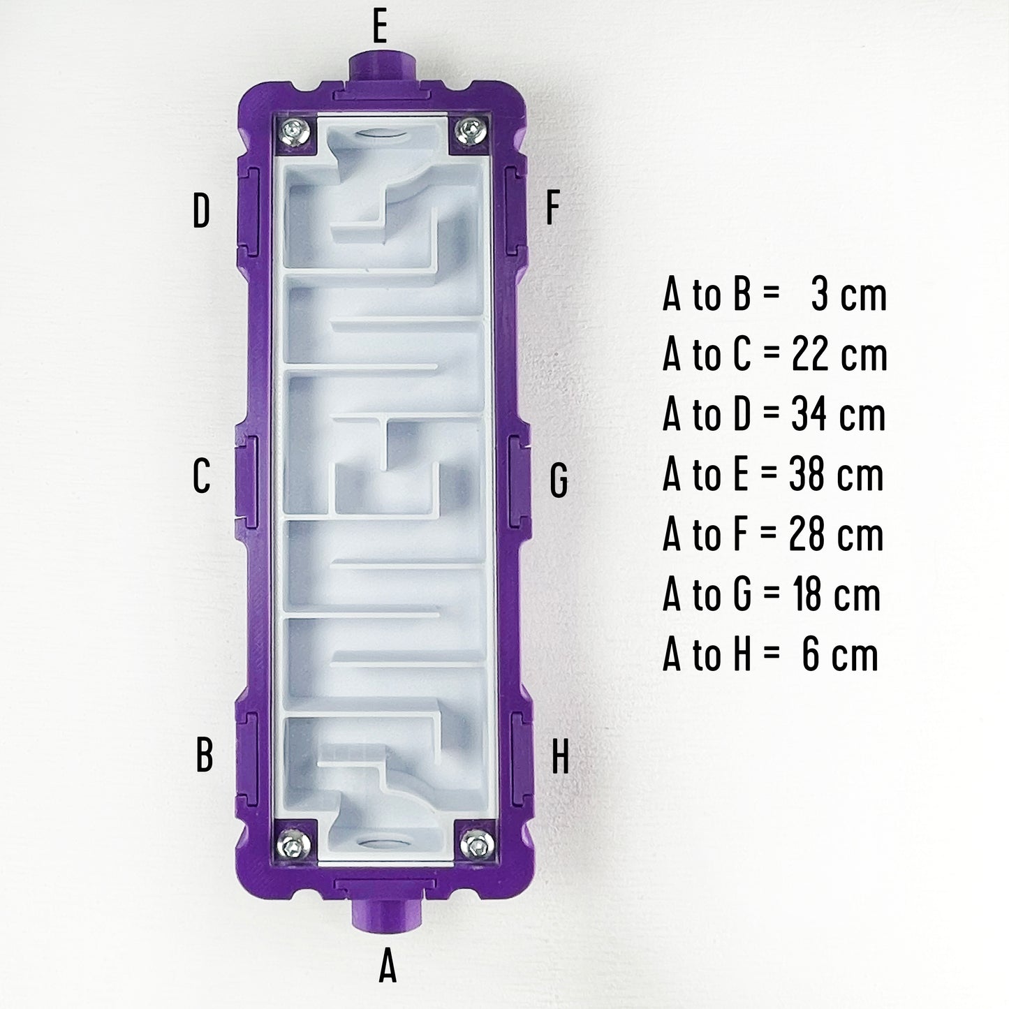 Ant labyrinth (5x15cm) with white interior Formicarium module