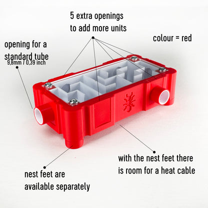 Ant labyrinth (5x10cm) with white interior Formicarium module