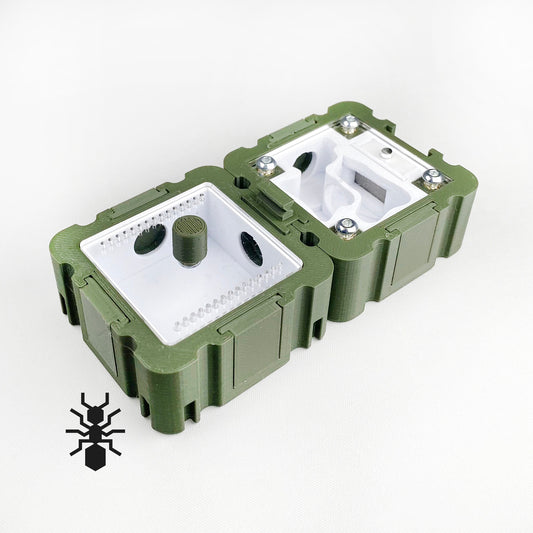 Ant Mini nest + Outworld combi, 5x5 moduul multiple color options 3D printed formicarium by Black Ant Creation