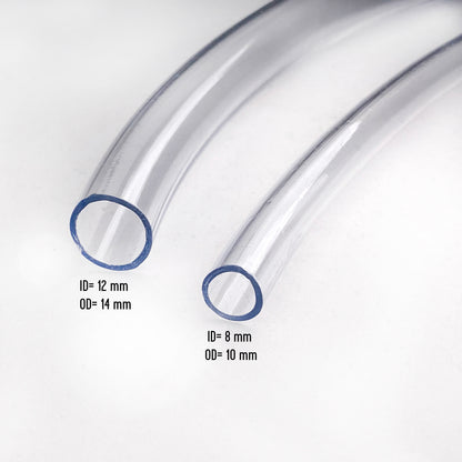 Transparent flexible tubes ID 12mm OD 14mm