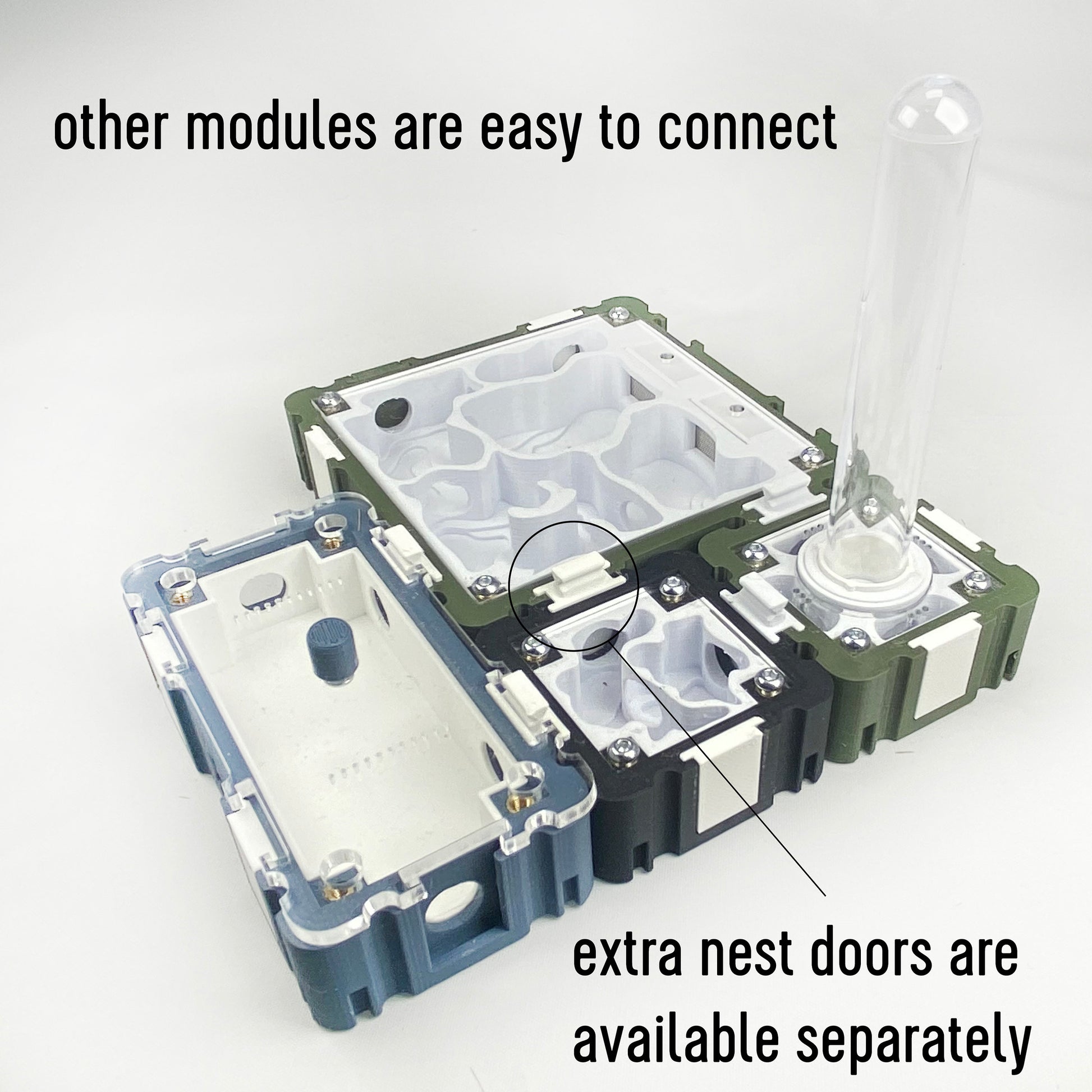 Ant Nest Small V3 With Temperature and Humidity Sensors Multiple Color  Options 3D Printed Formicarium by Black Ant Creation 